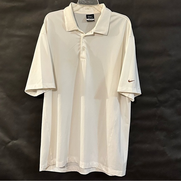 Nike Men's Golf Golfer White Polo Button Up Dress Shirt XL - Picture 1 of 8